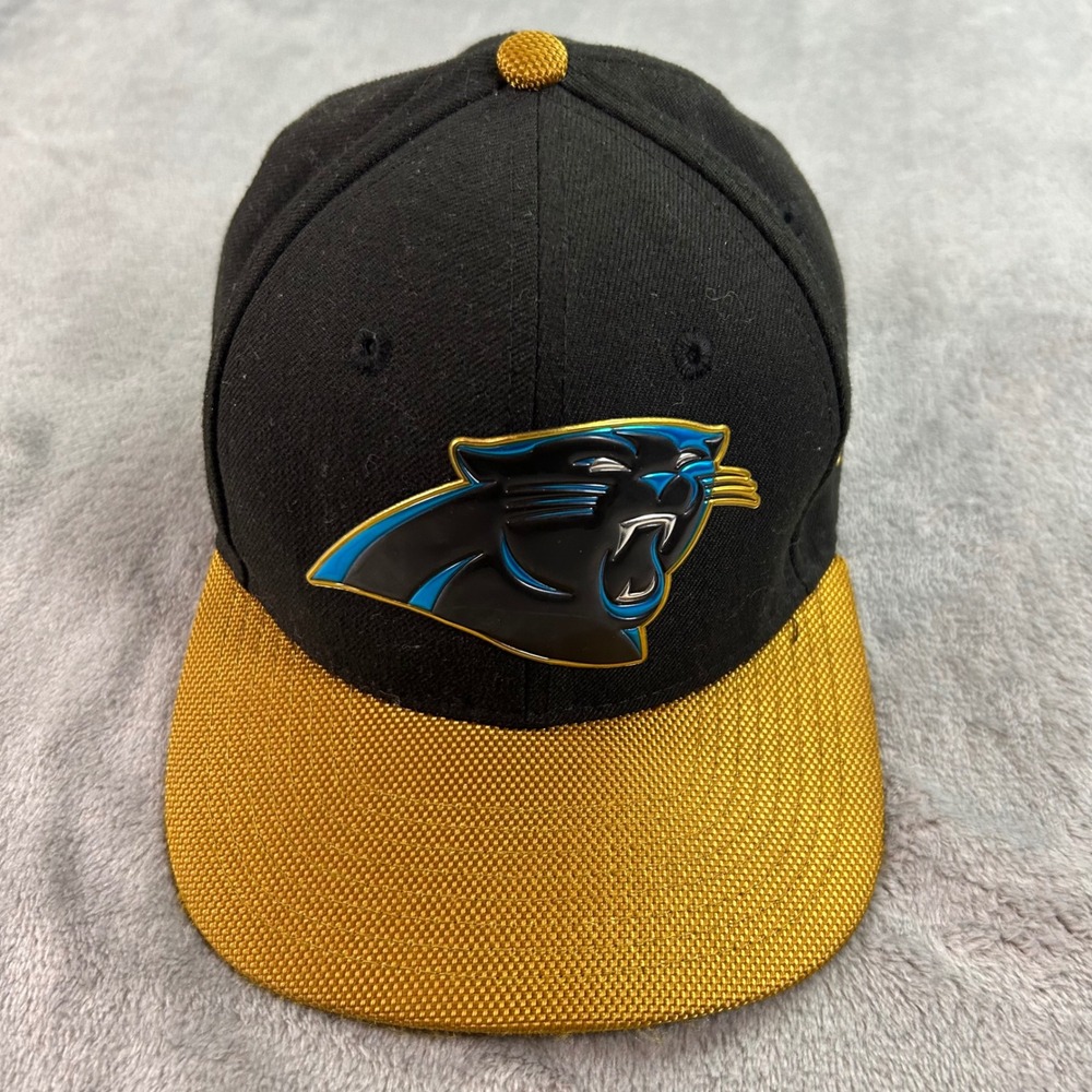New Era 9FIFTY Carolina Panthers Youth Snapback Hat Black Gold NFL Cap